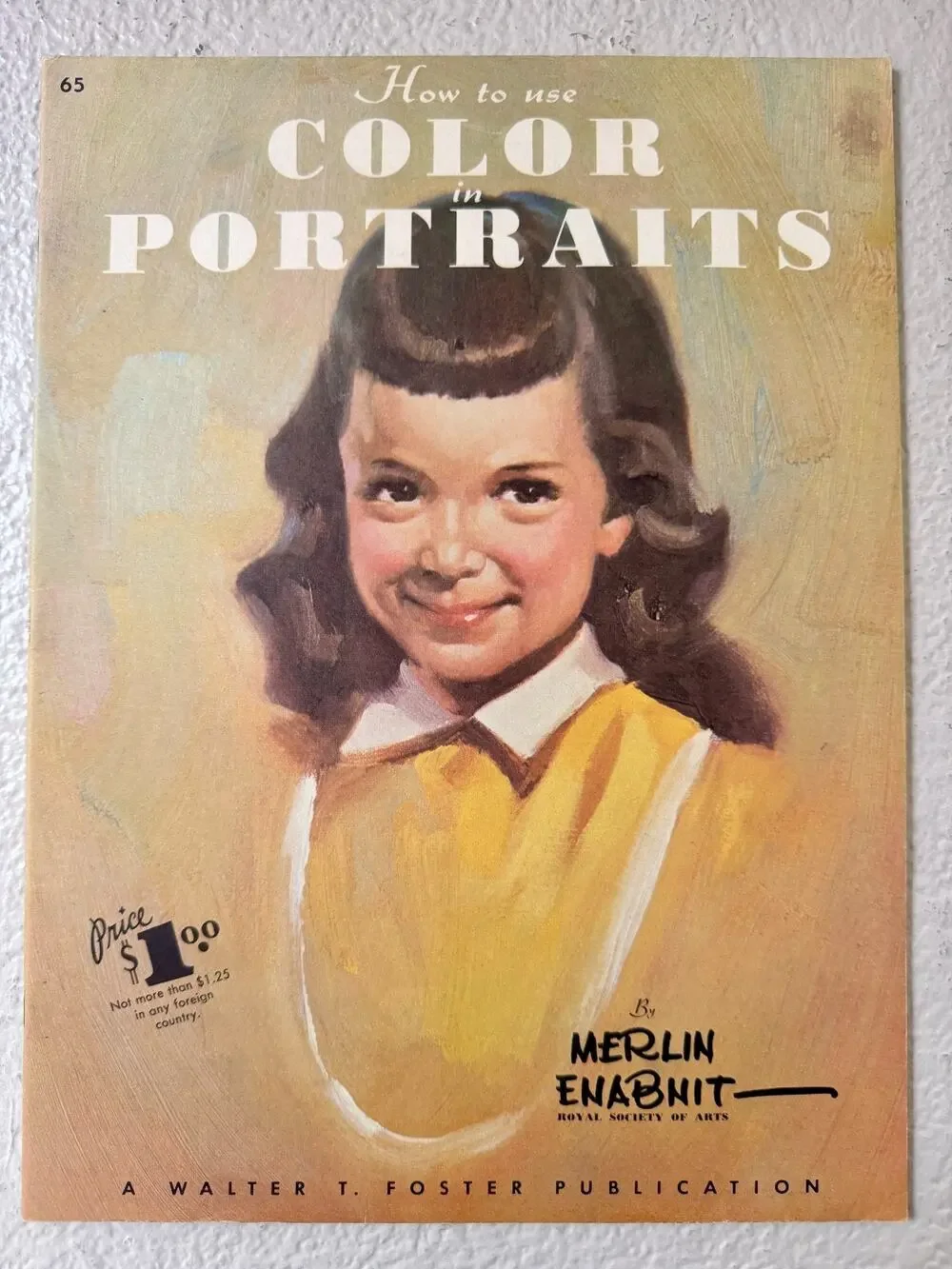 Vintage Walter Foster #65 How to Use Color in Portraits Merlin Enabnit Book